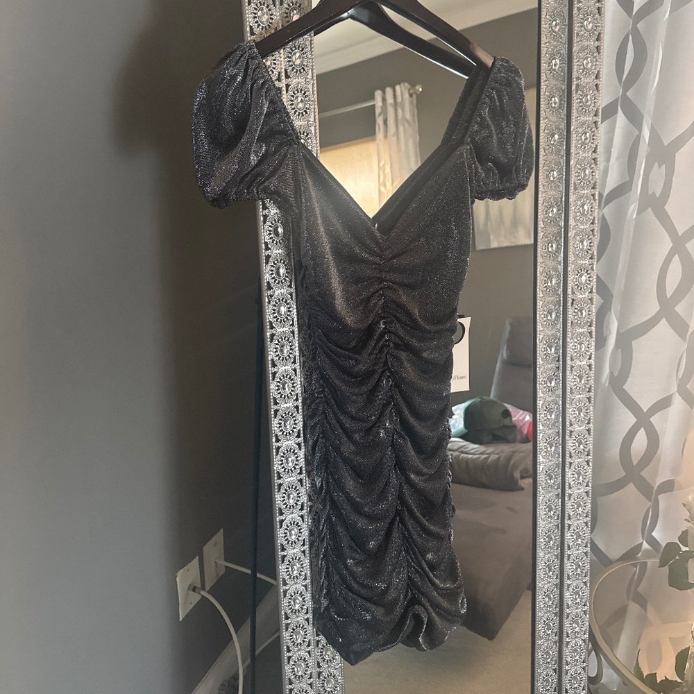 NWT Privacy Please Shiny Black Dress